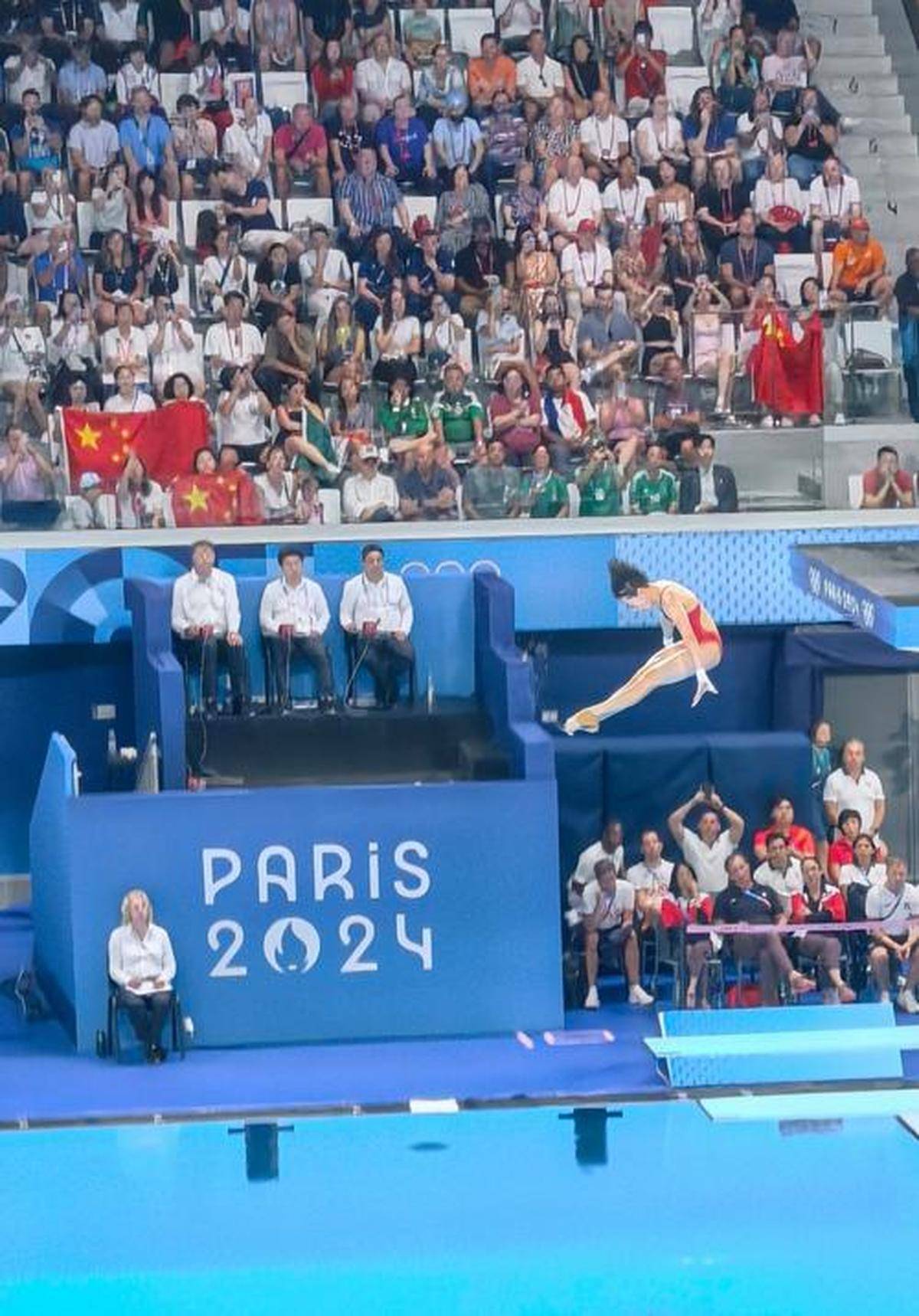 跳水比赛中我国选手优美动作得分高 跳水比赛中我国选手优美动作得分高